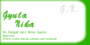 gyula nika business card